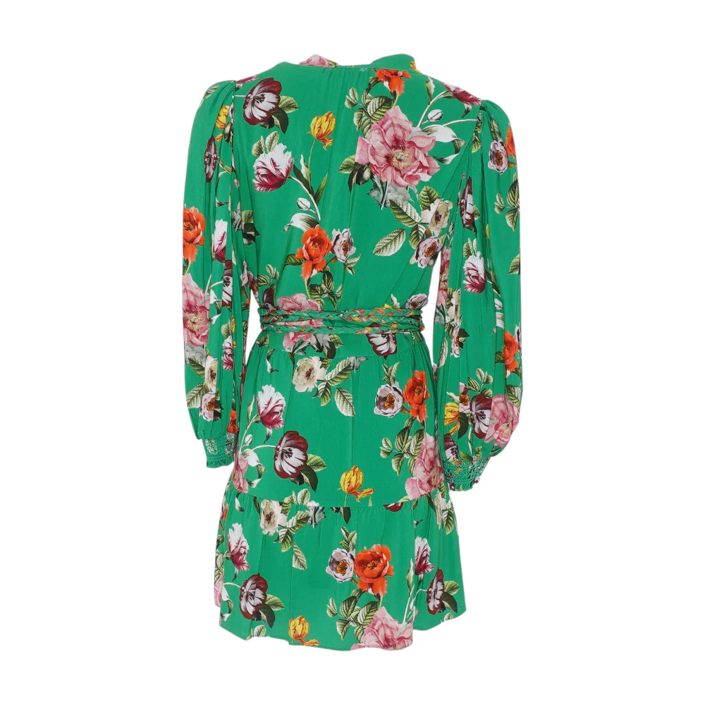 Green Floral Mini Dress - Image 2