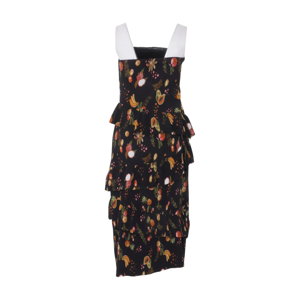 Black Print Midi Dress - Image 2