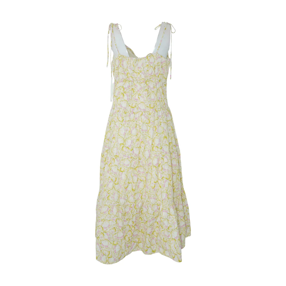 White Floral Midi Dress - Image 2