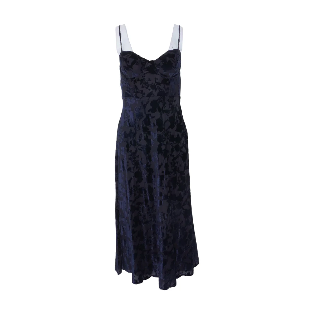 Black Floral Midi Dress