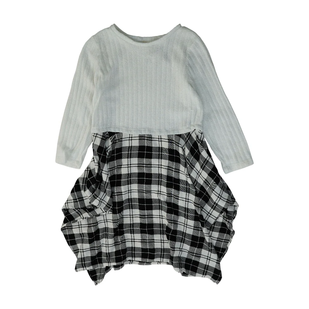 White Plaid Dress