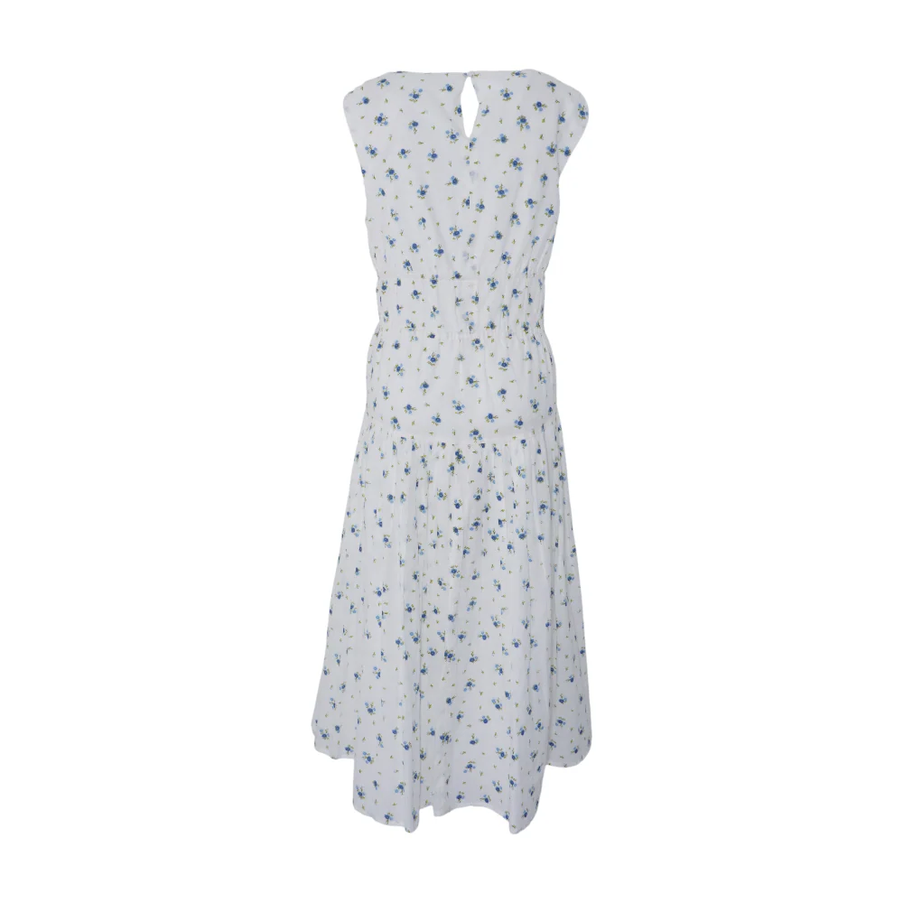 White Floral Midi Dress - Image 2