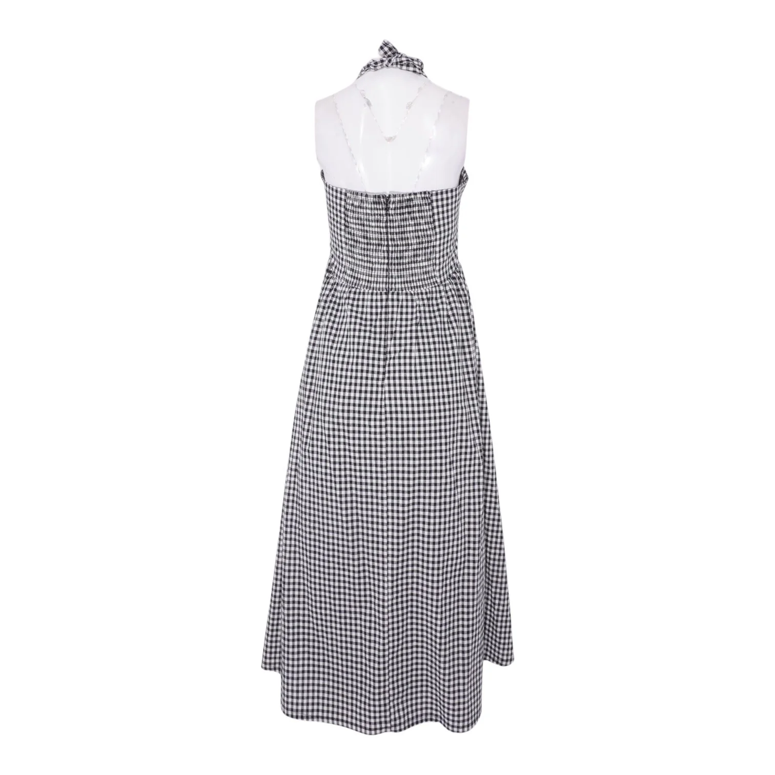 Black Check Midi Dress - Image 2