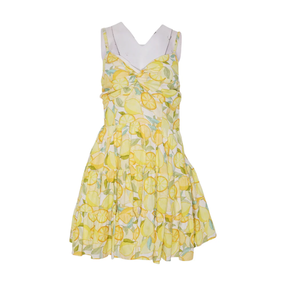Yellow Graphic Mini Dress