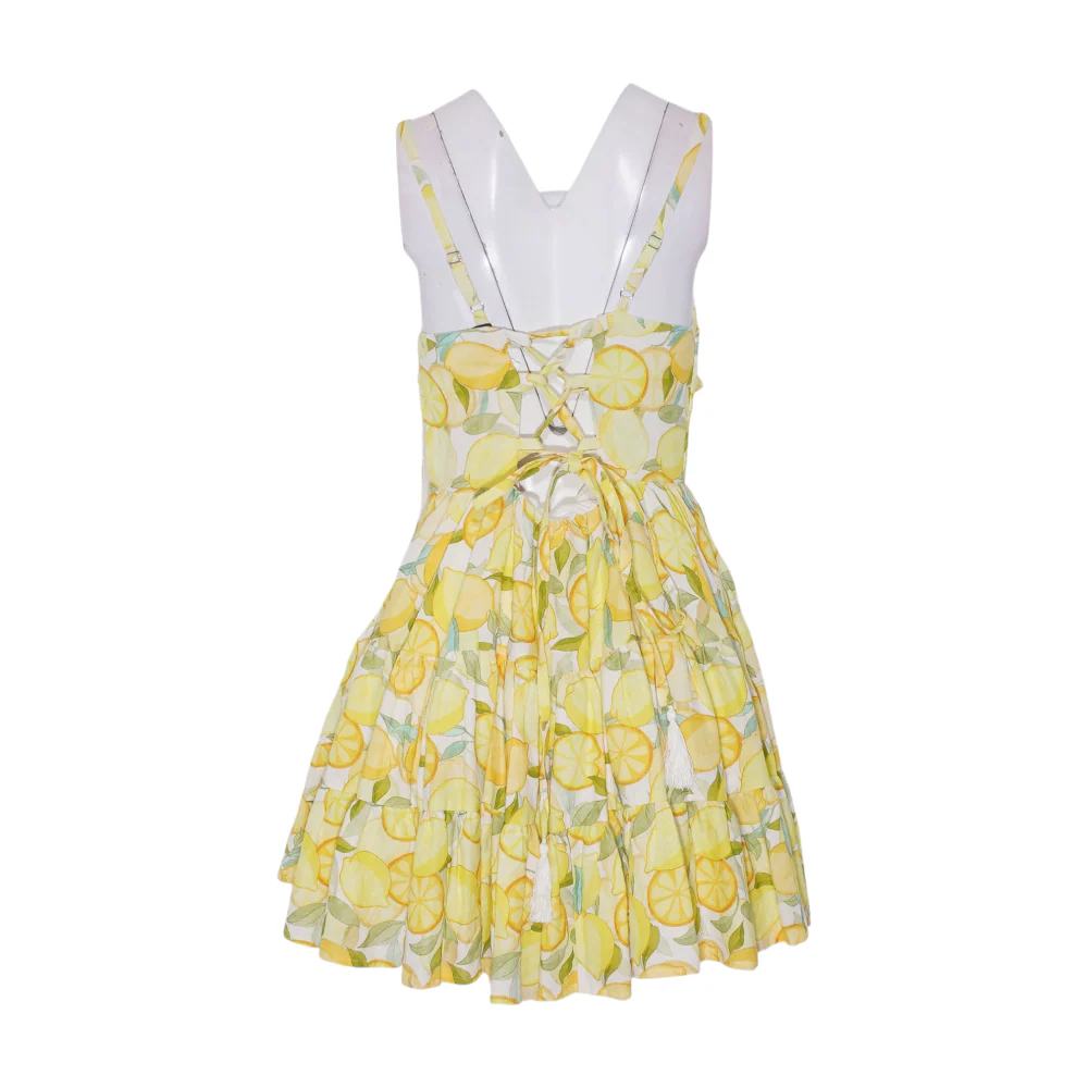 Yellow Graphic Mini Dress - Image 2