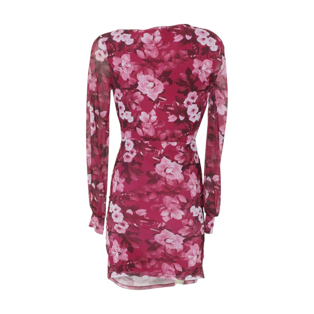 Pink Floral Mini Dress - Image 2