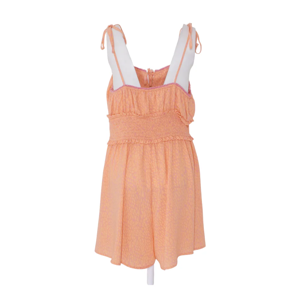 Peach Geometric Mini Dress - Image 2