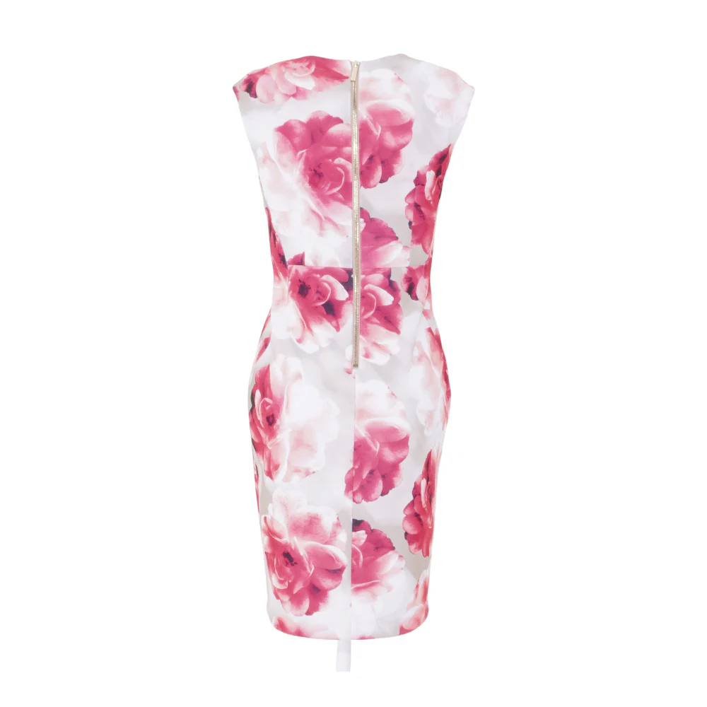 Beige Petite Floral Mini Dress - Image 2