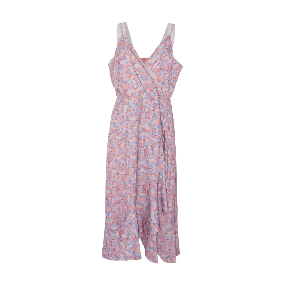 Pink Floral Midi Dress