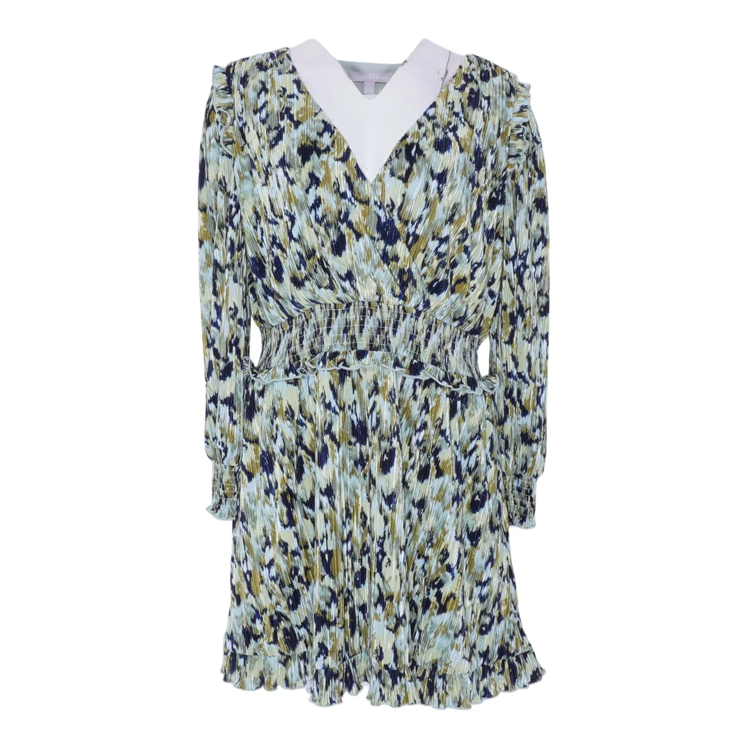 Green Print Mini Dress
