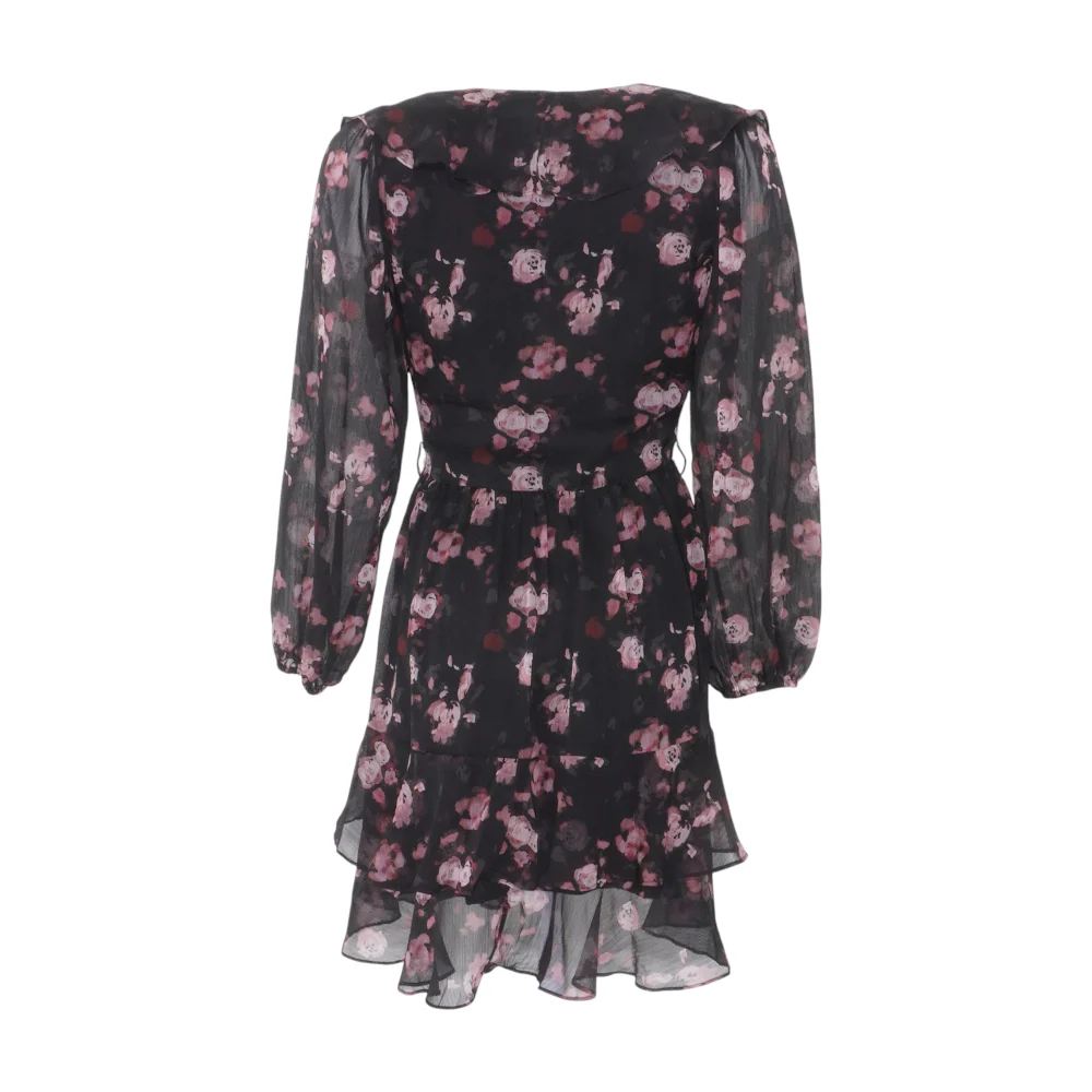 Black Floral Mini Dress - Image 2