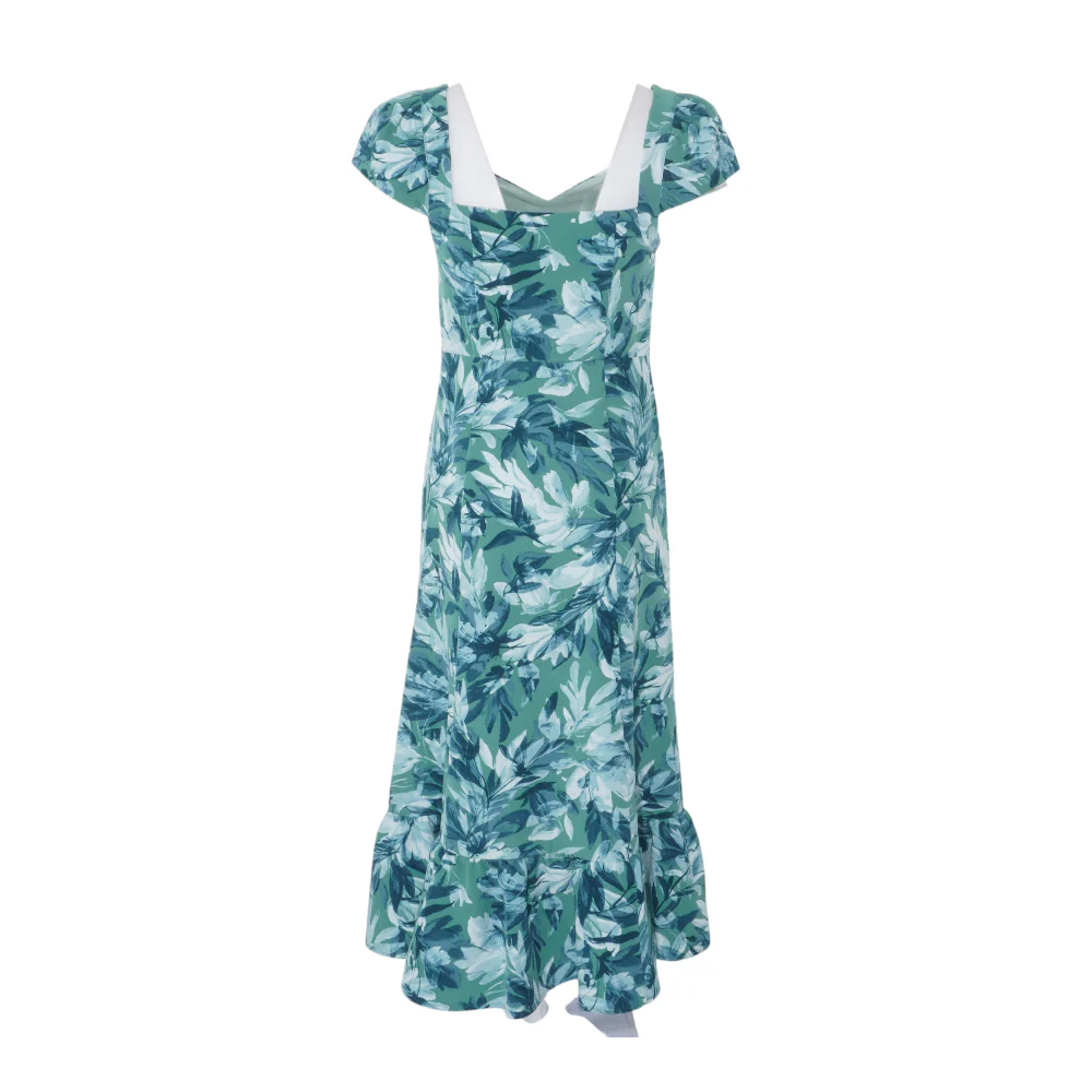Green Floral Midi Dress - Image 2