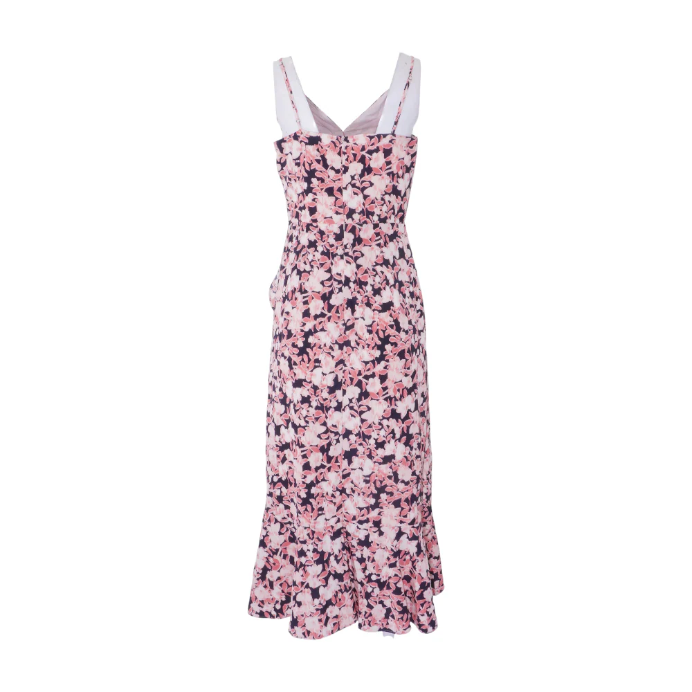 Navy Floral Midi Dress - Image 2