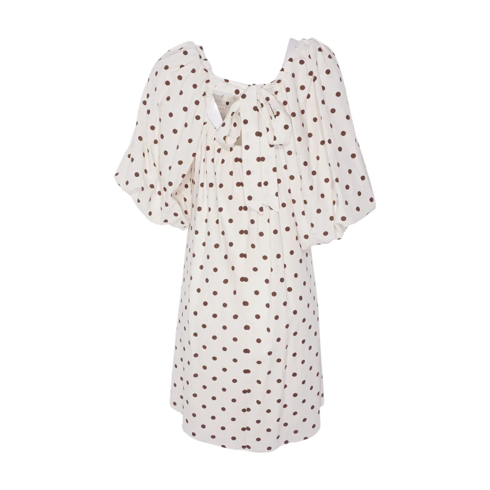 Beige Polka Dot Mini Dress - Image 2