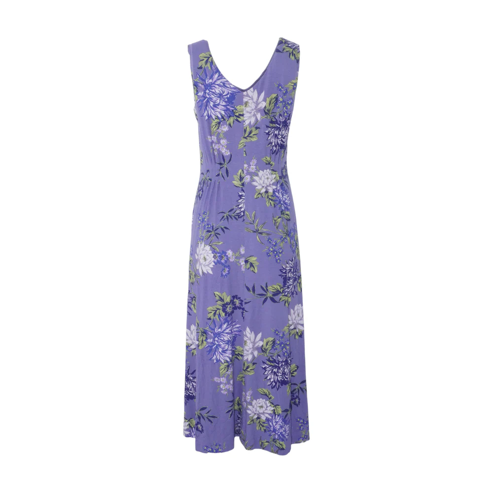 Purple Petite Floral Maxi Dress - Image 2