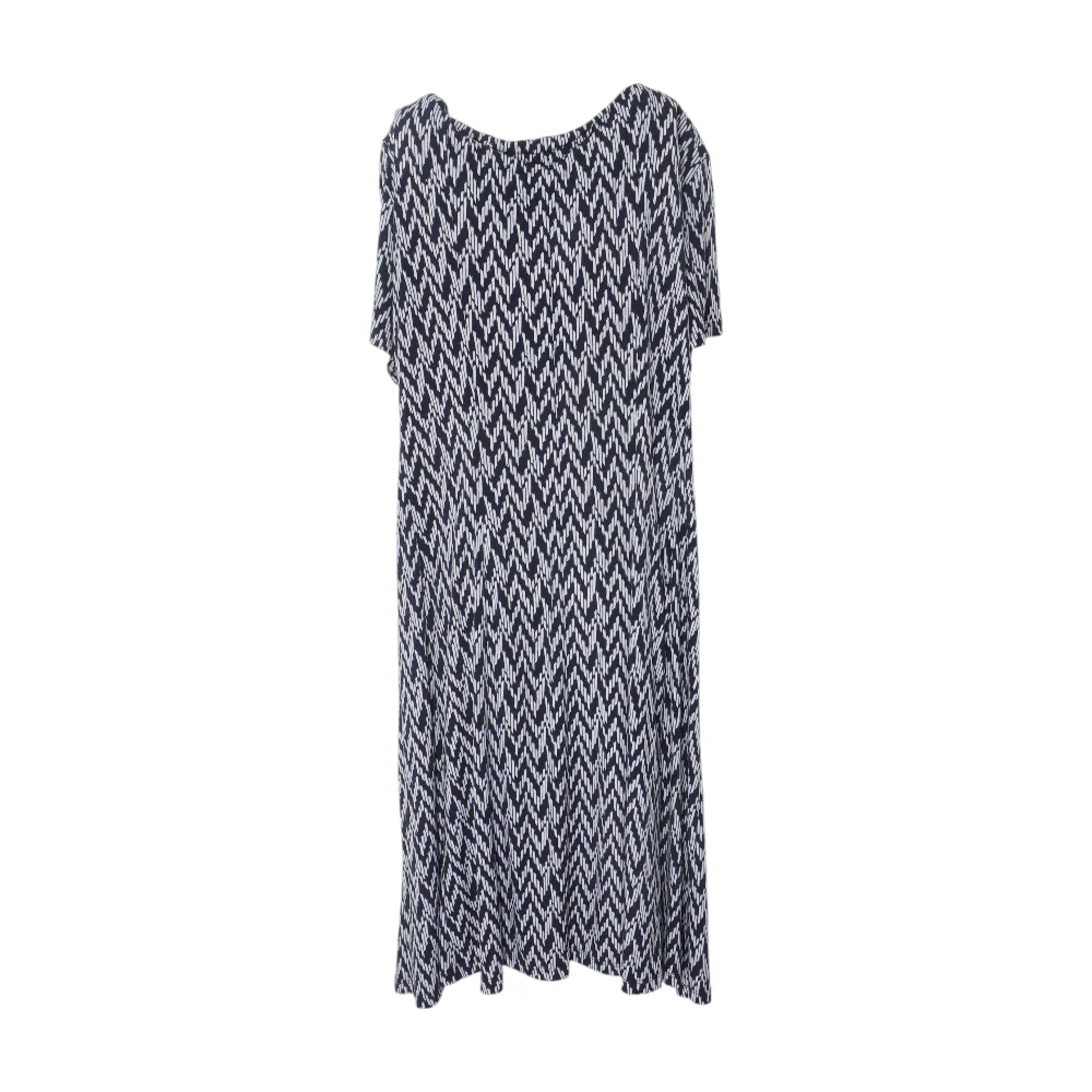 Navy Plus Chevron Midi Dress - Image 2