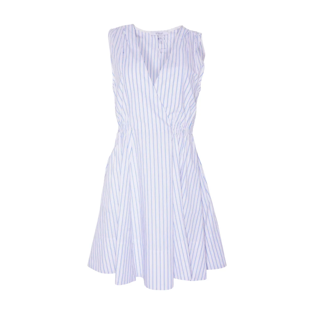 White Striped Mini Dress