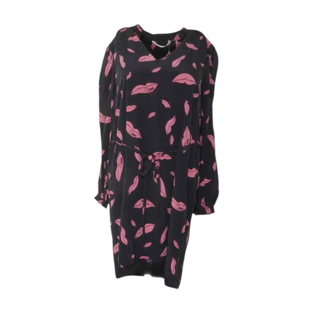 Black Print Midi Dress