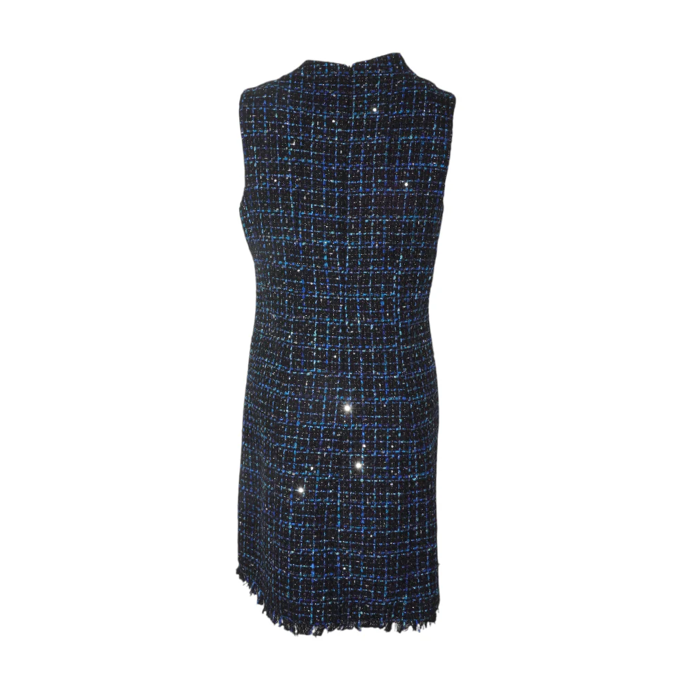Black Plaid Midi Dress - Image 2
