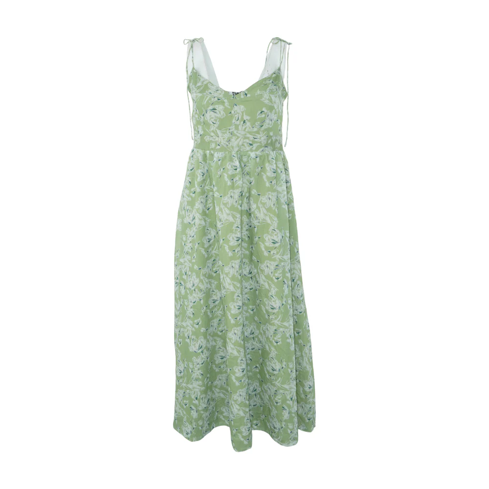 Green Floral Midi Dress