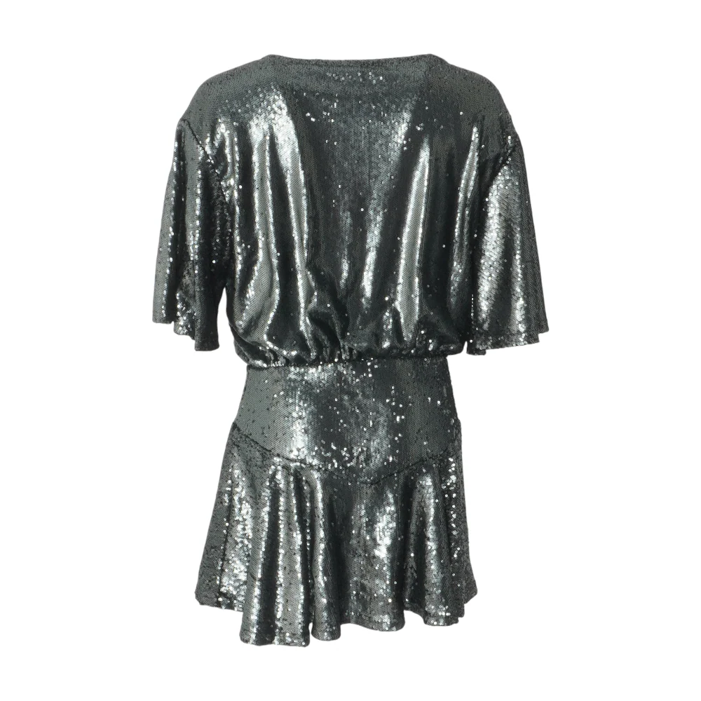 Black Abstract Mini Dress - Image 2