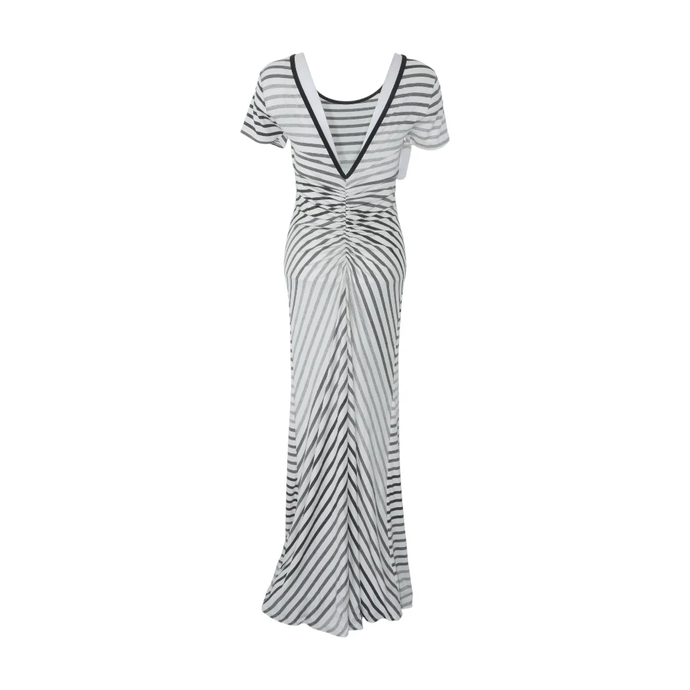 White Striped Maxi Dress - Image 2