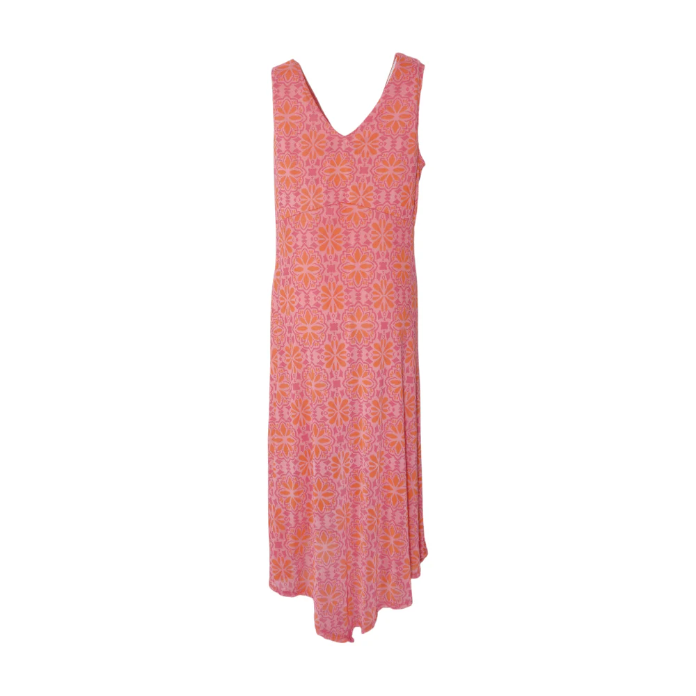 Pink Abstract Midi Dress - Image 2