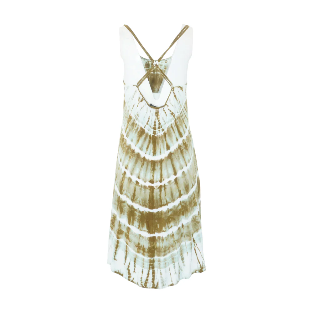 Olive Tie-Dye Midi Dress - Image 2