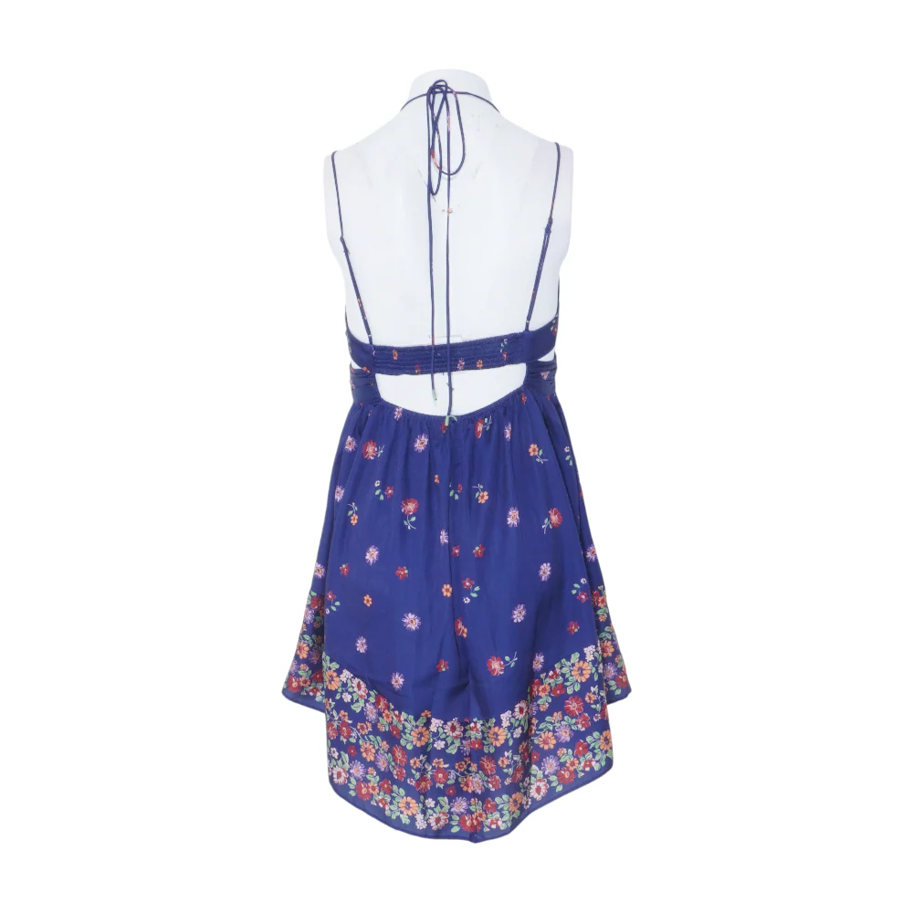 Navy Floral Mini Dress - Image 2