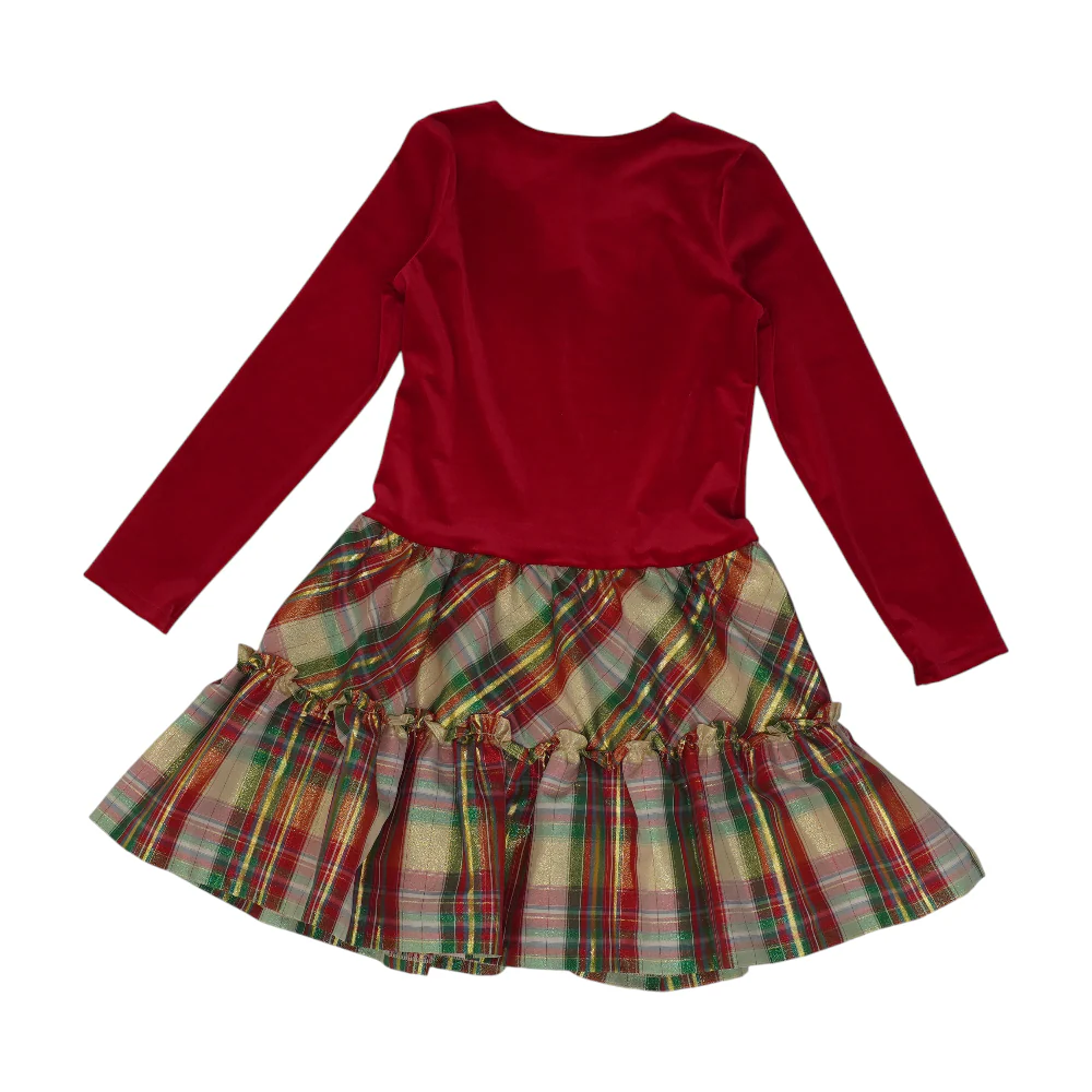 Red Plaid Dress - Image 2