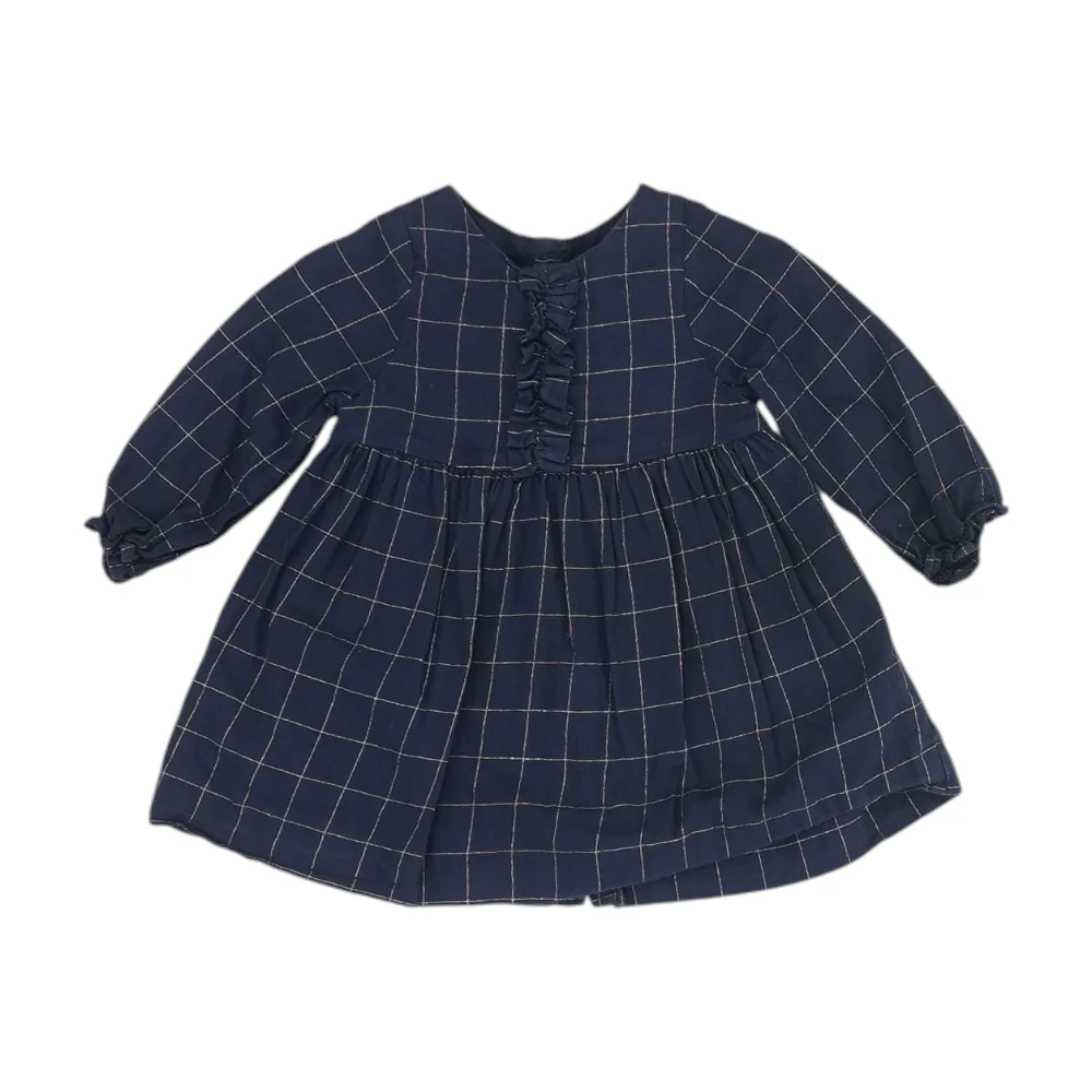 Navy Check Dress