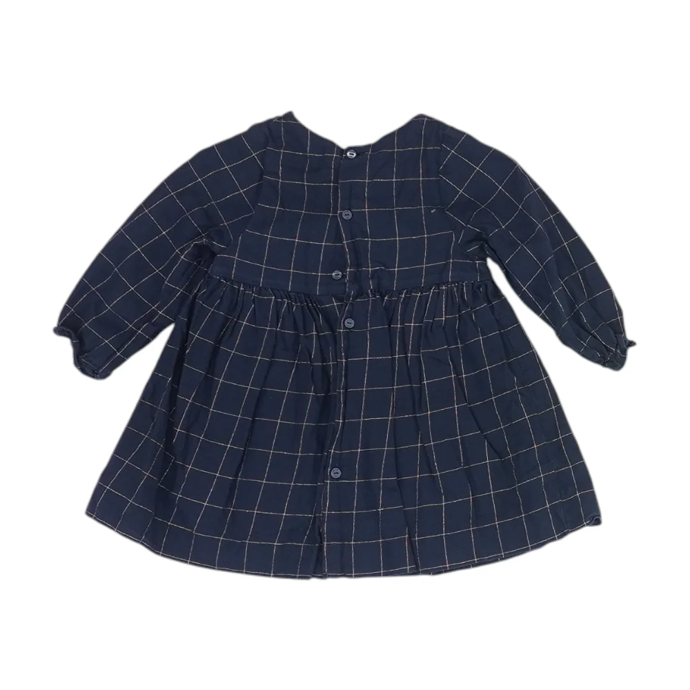 Navy Check Dress - Image 2