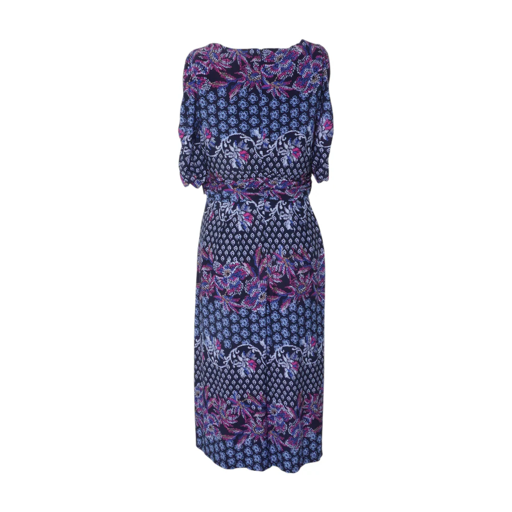 Navy Abstract Midi Dress - Image 2