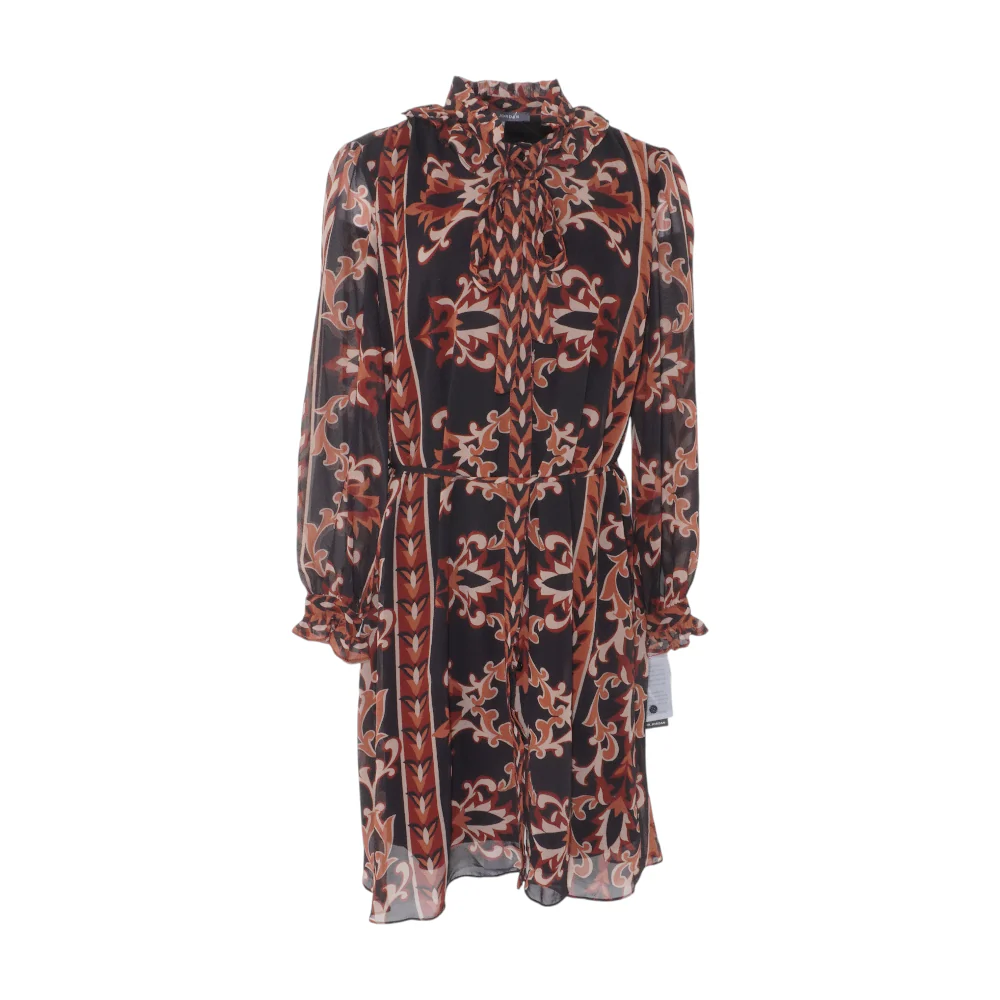 Black Abstract Midi Dress