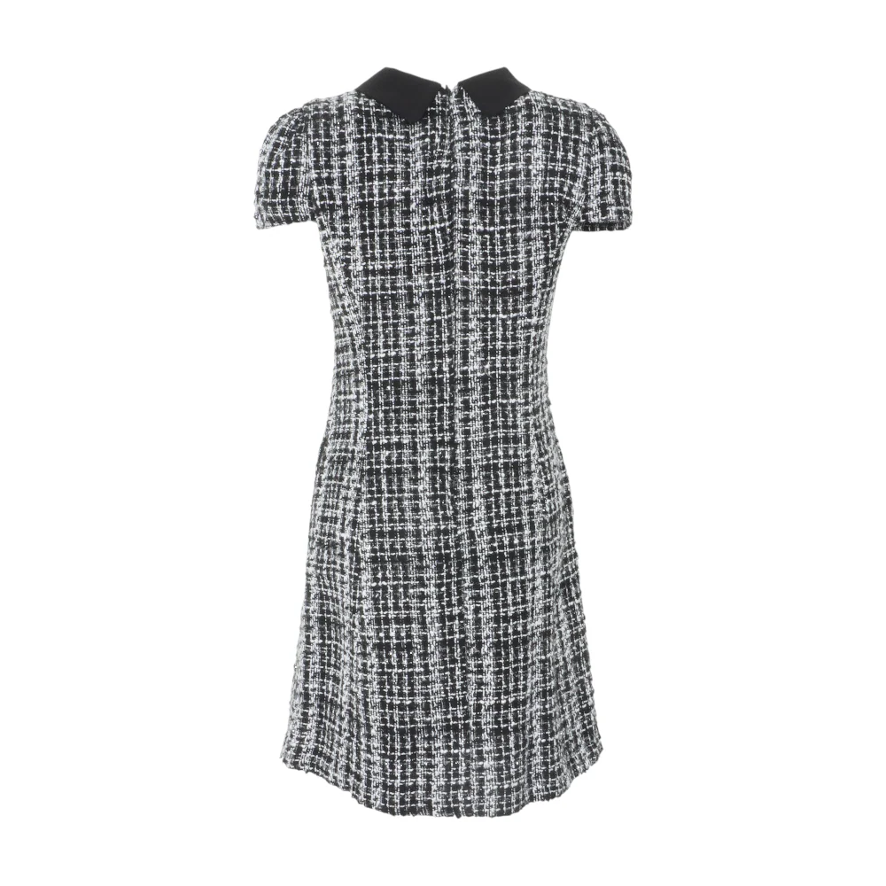 Black Plaid Mini Dress - Image 2