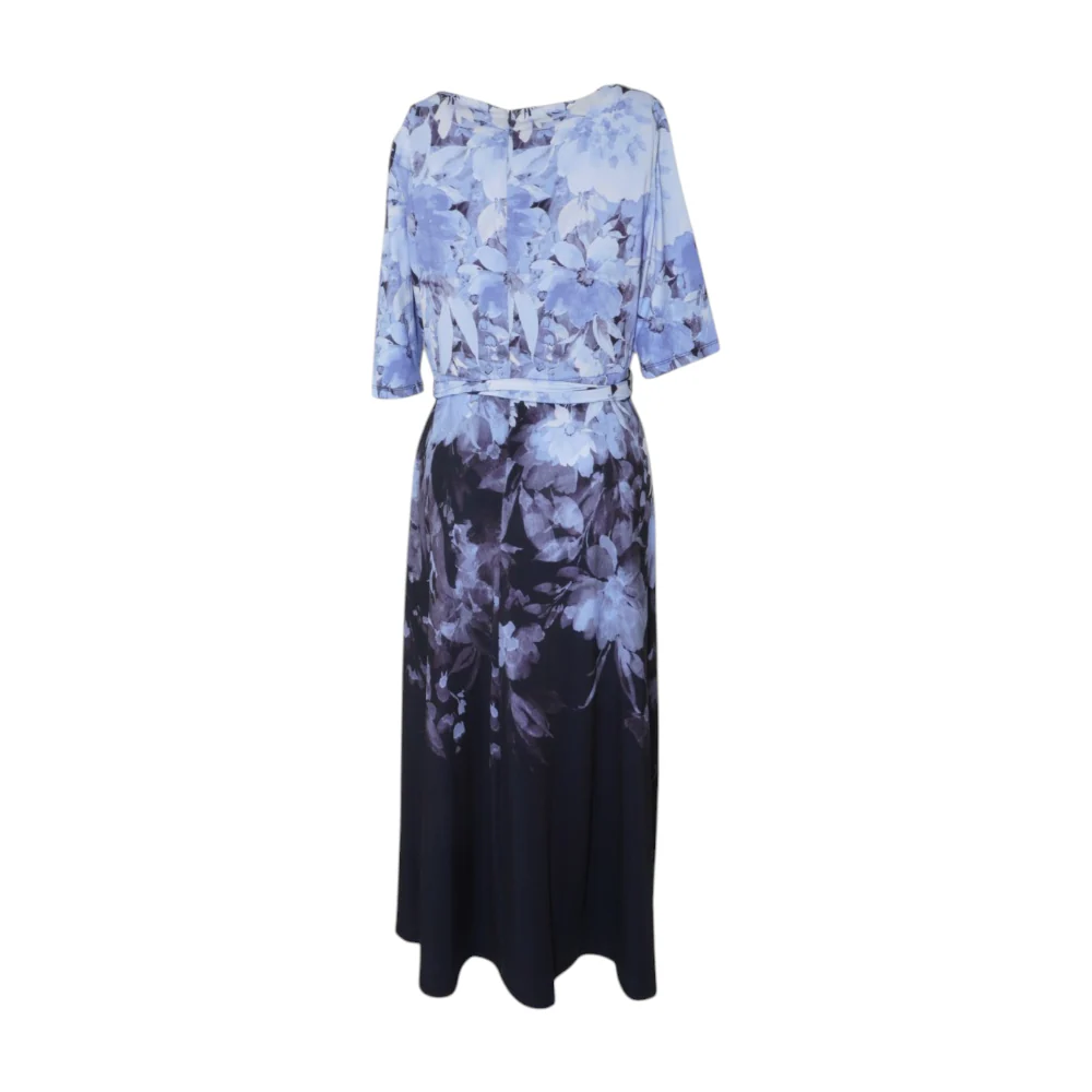 Blue Floral Midi Dress - Image 2