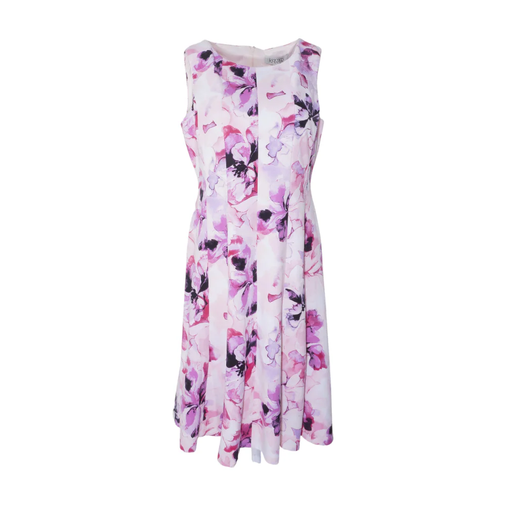Pink Floral Midi Dress