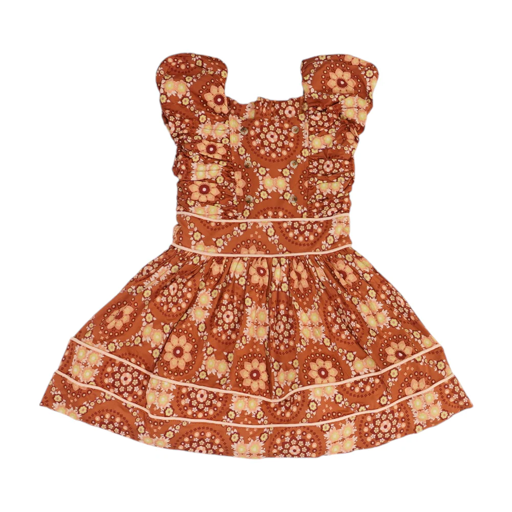 Rust Floral Dress
