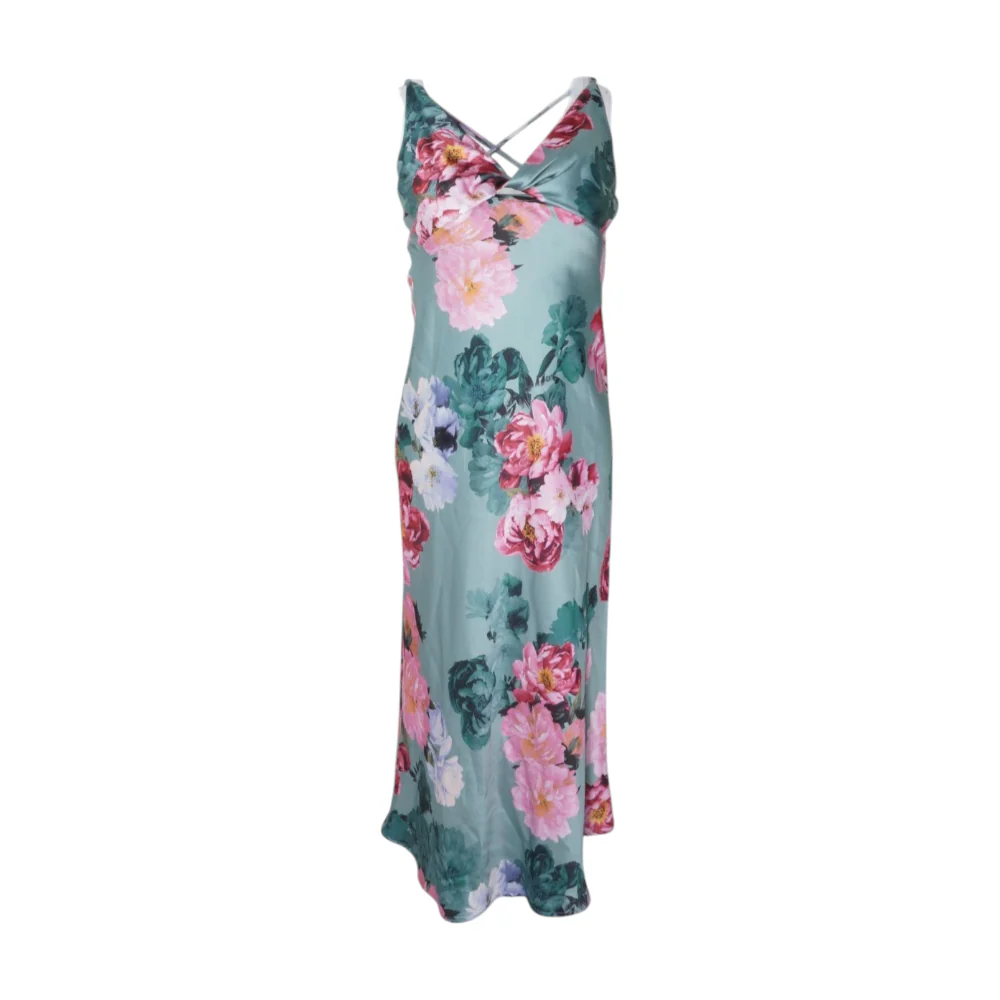 Green Floral Midi Dress