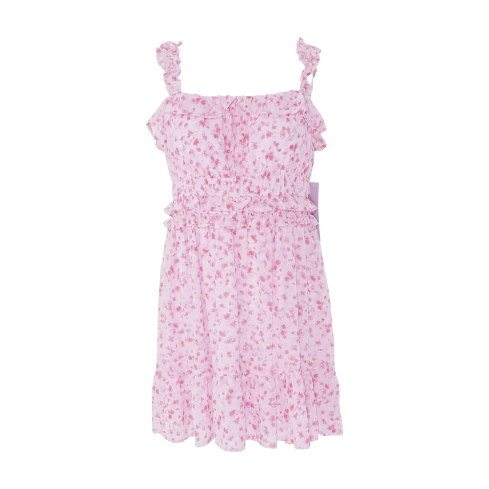 Pink Floral Mini Dress