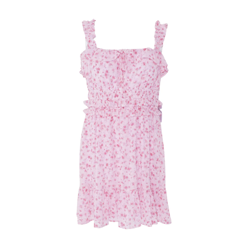 Pink Floral Mini Dress