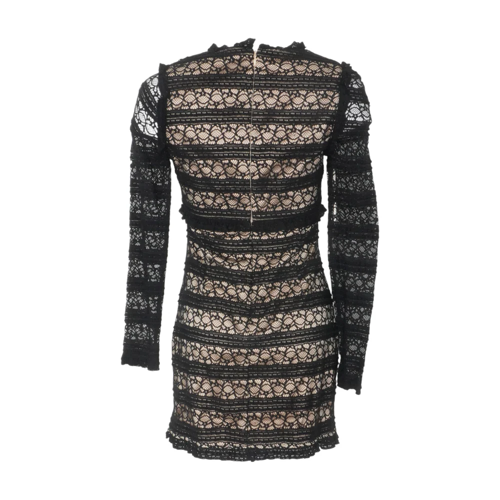 Black Abstract Mini Dress - Image 2