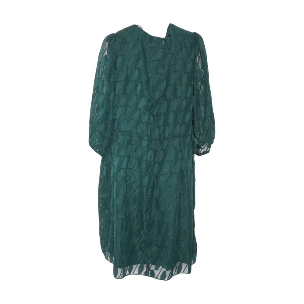 Green Plus Geometric Midi Dress - Image 2