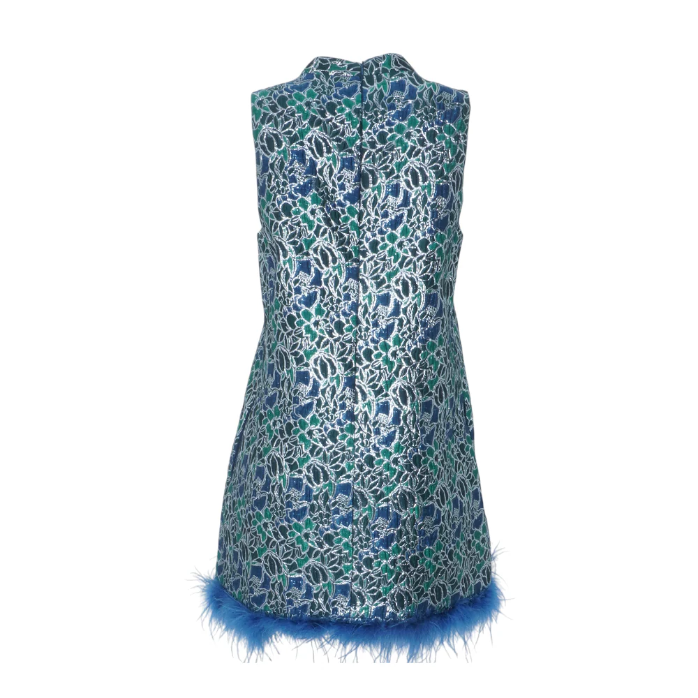 Green Floral Mini Dress - Image 2