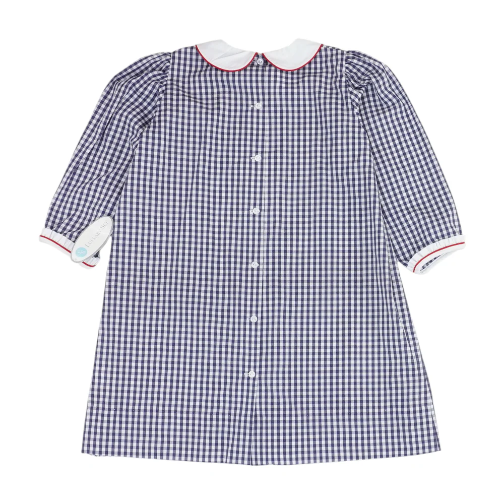 Navy Check Dress - Image 2