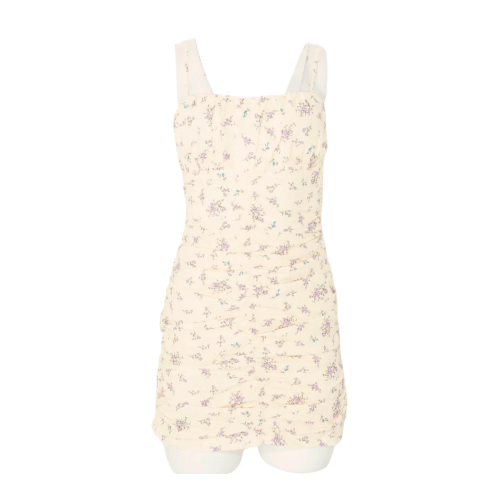 Yellow Floral Mini Dress