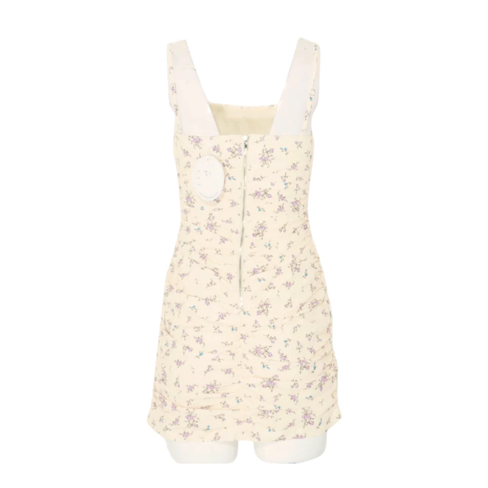 Yellow Floral Mini Dress - Image 2