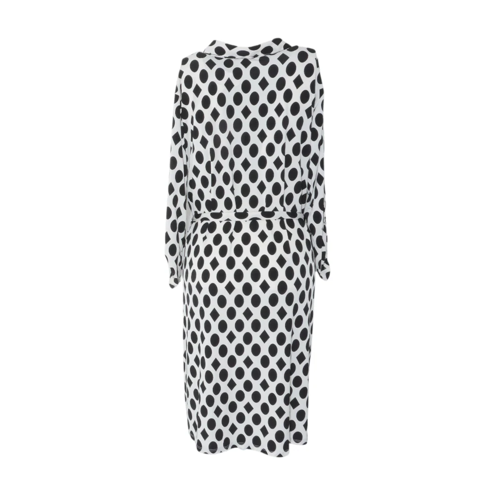 White Petite Abstract Midi Dress - Image 2