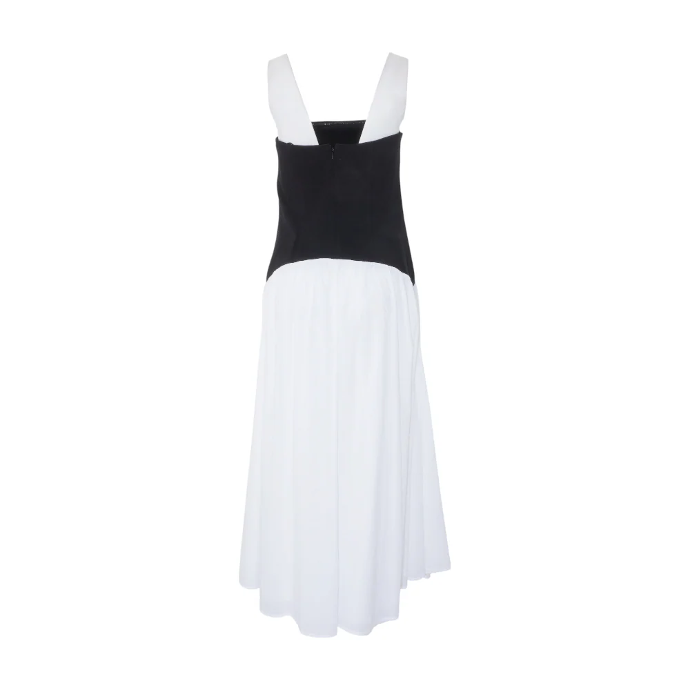 White Color Block Midi Dress - Image 2