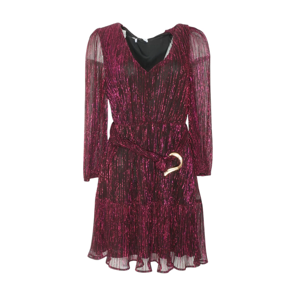 Magenta Striped Mini Dress